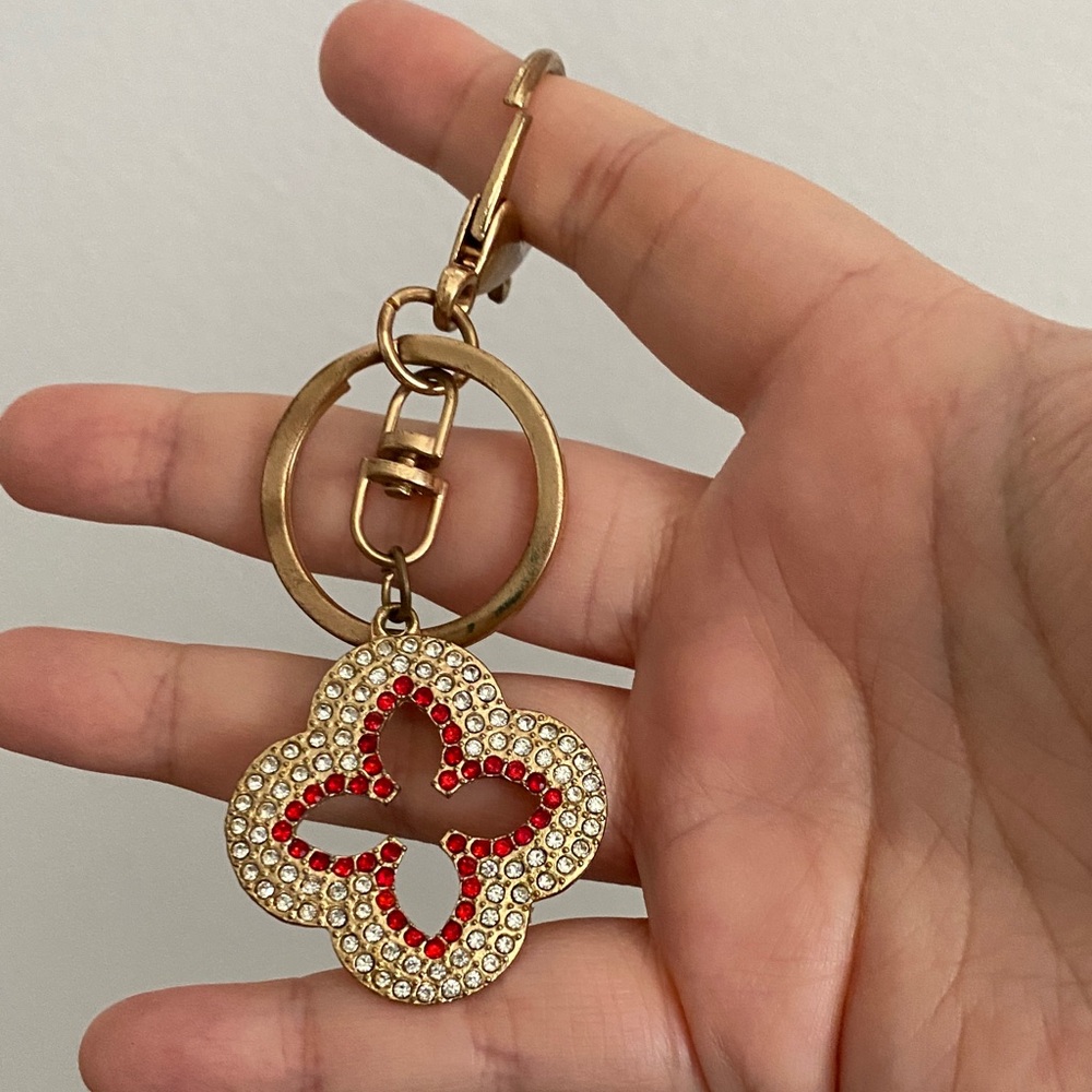 Gold and Red Keychain Accessory - Picture 1 of 3
